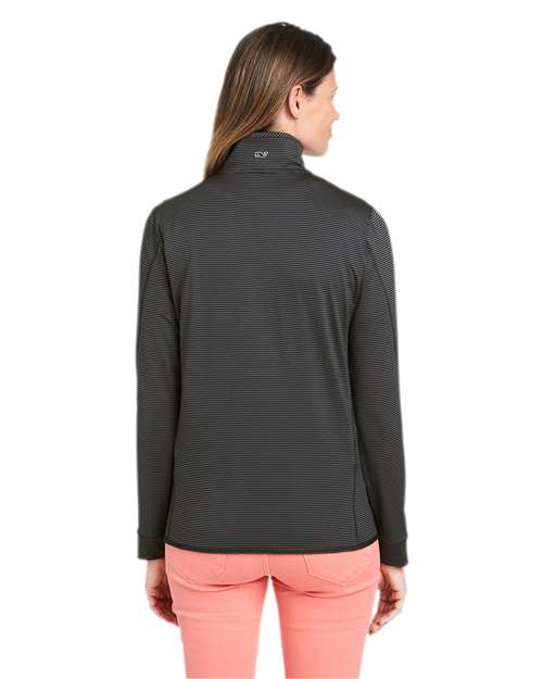 vineyard vines Women's Microstripe Sankaty Half-Zip Pullover K002521