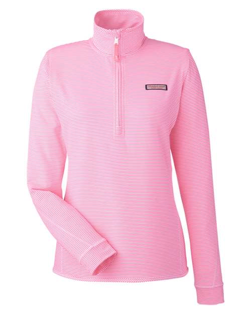 vineyard vines Women's Microstripe Sankaty Half-Zip Pullover K002521