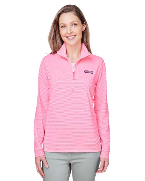 vineyard vines Women's Microstripe Sankaty Half-Zip Pullover K002521