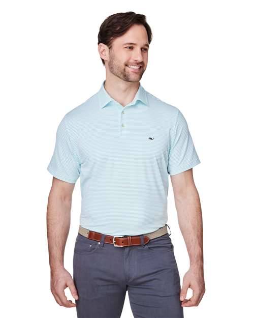 vineyard vines Men's Bradley Stripe Sankaty Polo G012426