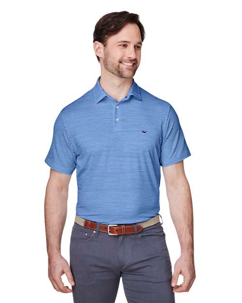 vineyard vines Men's Bradley Stripe Sankaty Polo G012426