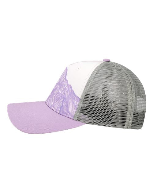 LOCALE Printed Five-Panel Trucker Cap 5PTKR