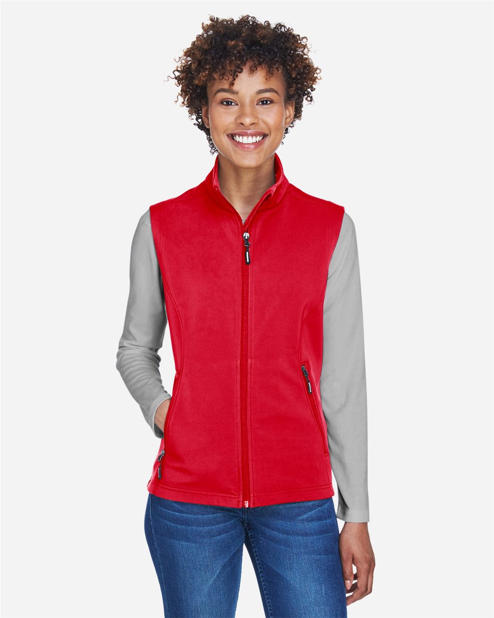 CORE365 Women's Cruise Two-Layer Fleece Bonded Soft Shell Vest CE701W