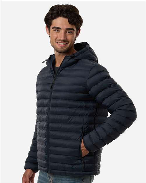 Weatherproof Men's Lightweight Poly-filled Hooded Puffer Jacket 26715