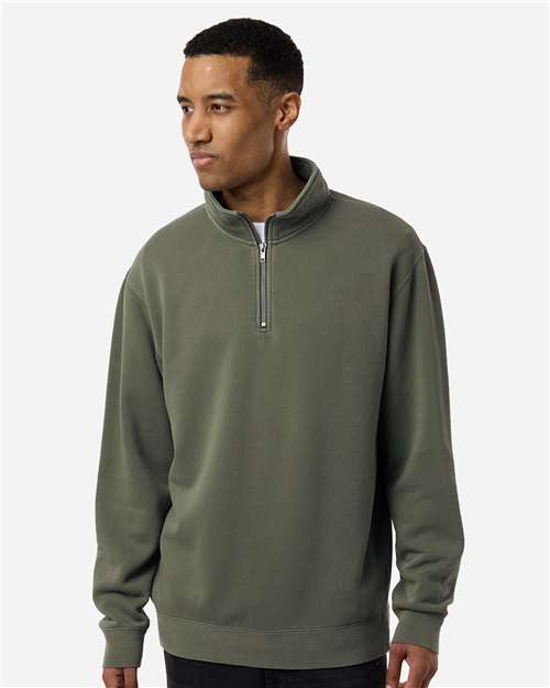 Independent Trading Co. Unisex Pigment-Dyed Quarter-Zip Pullover PRM4600QZ