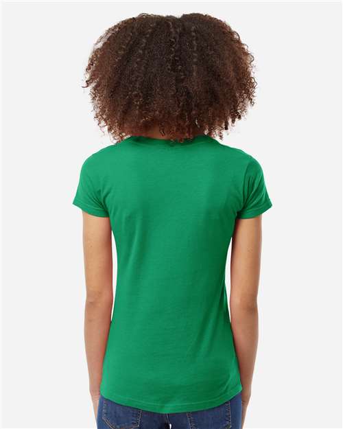 Tultex Women's Fine Jersey V-Neck T-Shirt 214
