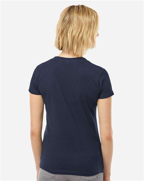Tultex Women's Fine Jersey V-Neck T-Shirt 214