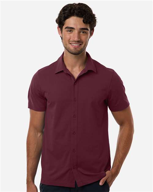 AllPro Men's Pro-Flex Sorona® Button Down Short Sleeve Shirt 41SPSS