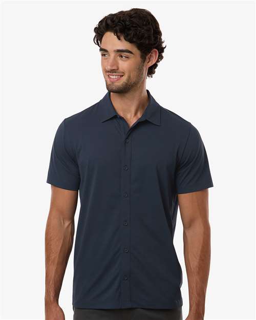 AllPro Men's Pro-Flex Sorona® Button Down Short Sleeve Shirt 41SPSS