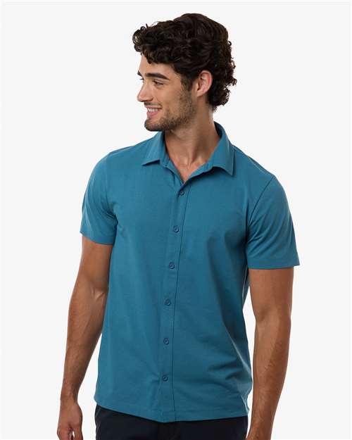 AllPro Men's Pro-Flex Sorona® Button Down Short Sleeve Shirt 41SPSS