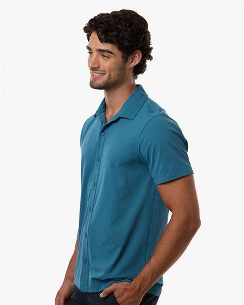 AllPro Men's Pro-Flex Sorona® Button Down Short Sleeve Shirt 41SPSS