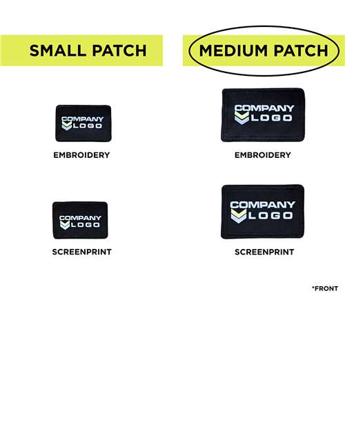 MERET Medium Blank Black Patch - Qty 10 MPBK10