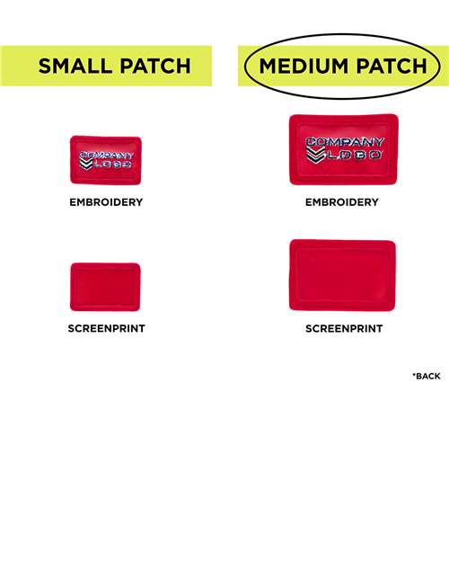 MERET Medium Blank Red Patch - Qty 10 MPF10