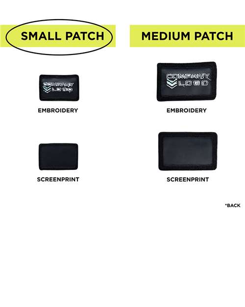 MERET Small Blank Black Patch - Qty 10 SPBK10