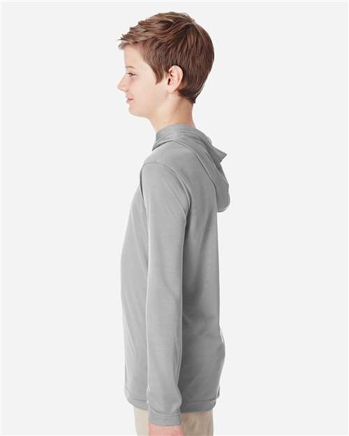 Team 365 Youth Zone Performance Hooded Long Sleeve T-Shirt TT41Y