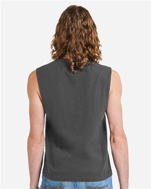 American Apparel Unisex Heavyweight Cotton Garment-Dyed Boxy Muscle Tee 207GD
