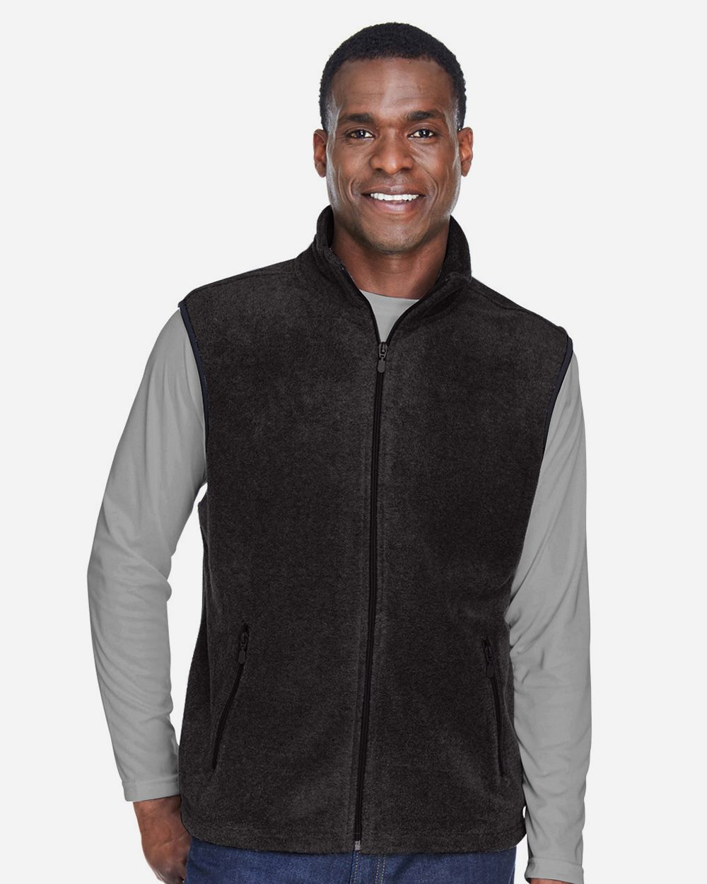 Harriton Unisex Fleece Full-Zip Vest M985