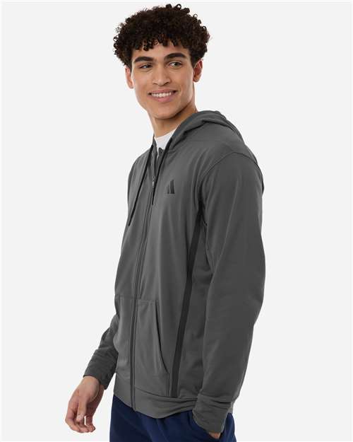 Adidas Men's Game & Go Fleece Full-Zip Hooded Sweatshirt AT208