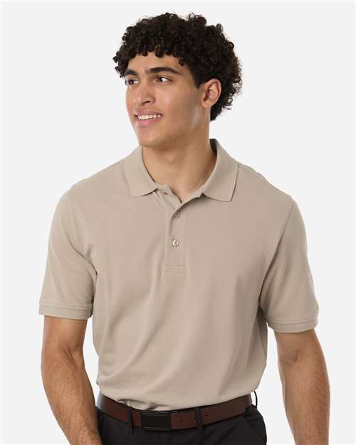 Harriton Men's Valiant Cotton Snag Protect Polo M205