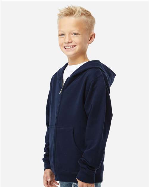 Independent Trading Co. Youth Midweight Full-Zip Hooded Sweatshirt SS4001YZ