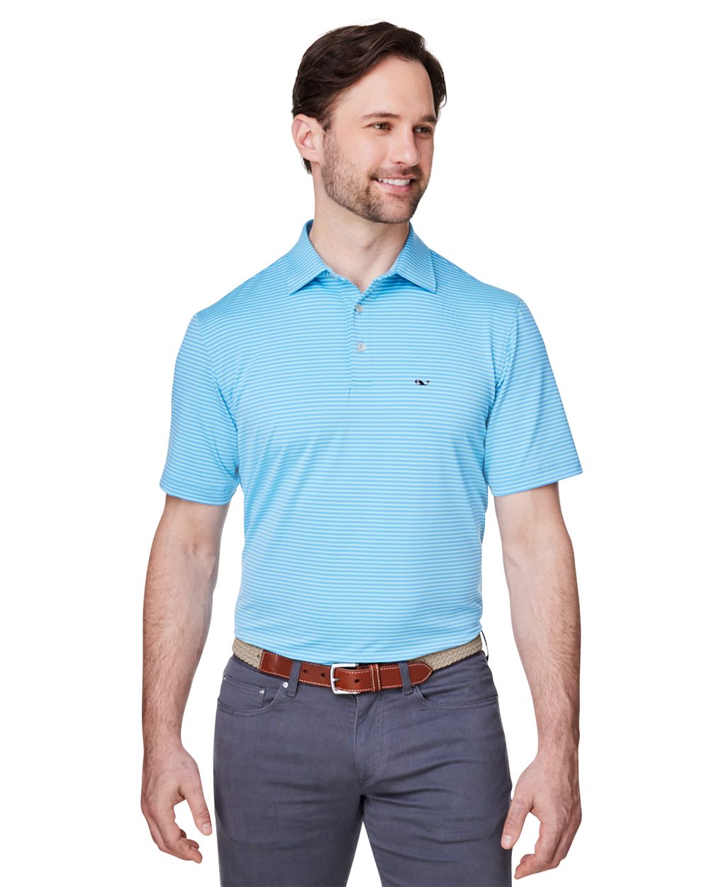 vineyard vines Men's Bradley Stripe Sankaty Polo G012426