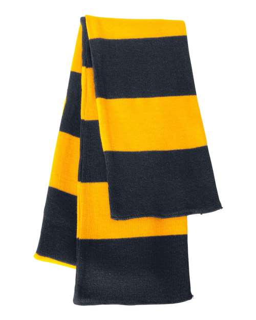 Sportsman Rugby-Striped Knit Scarf SP02