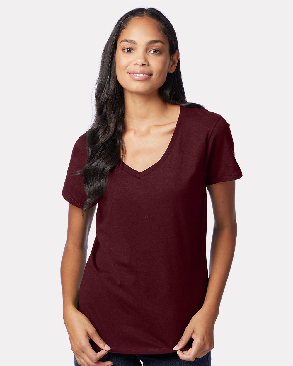 Hanes Women's Perfect-T V-Neck T-Shirt S04V
