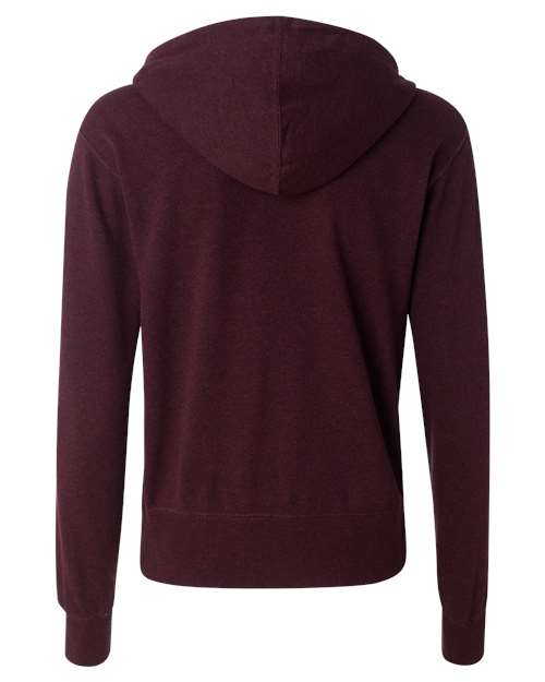 Independent Trading Co. Unisex Heathered French Terry Full-Zip Hooded Sweatshirt PRM90HTZ