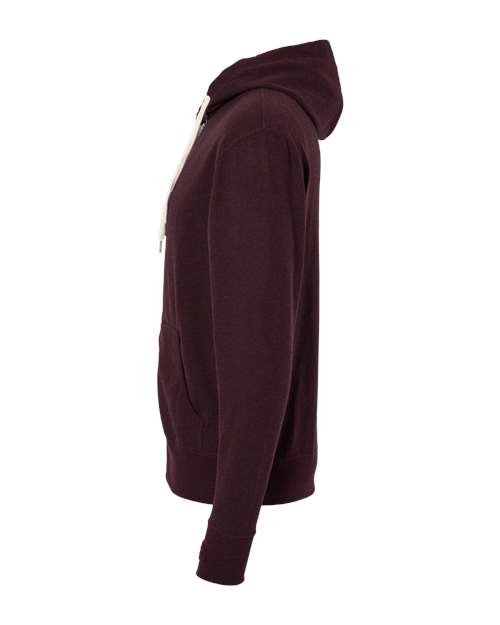 Independent Trading Co. Unisex Heathered French Terry Full-Zip Hooded Sweatshirt PRM90HTZ