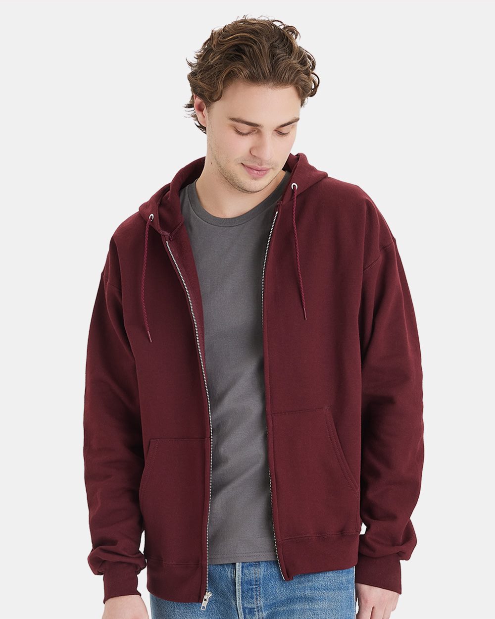 Hanes Unisex Ultimate Cotton® Full-Zip Hooded Sweatshirt F280