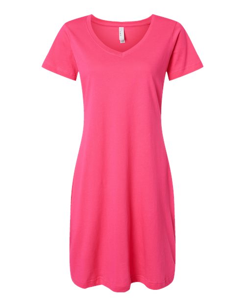 LAT Women's Fine Jersey V-Neck Coverup 3522