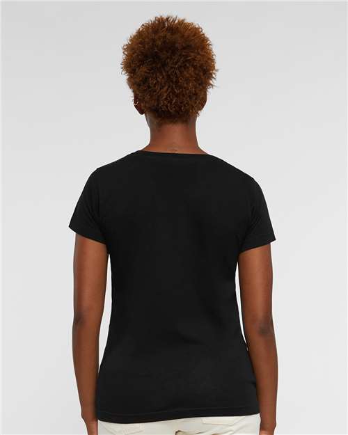 LAT Women's Fine Jersey V-Neck Tee 3507