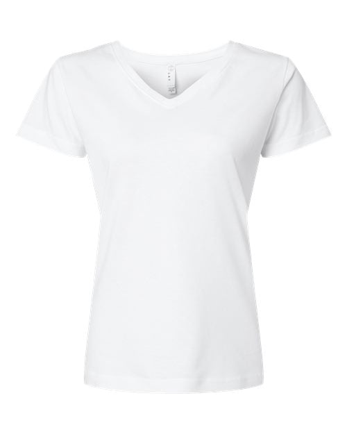 LAT Women's Fine Jersey V-Neck Tee 3507