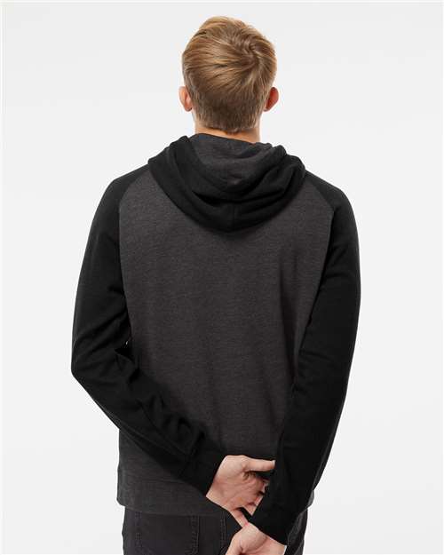 Independent Trading Co. Unisex Raglan Hooded Sweatshirt IND40RP