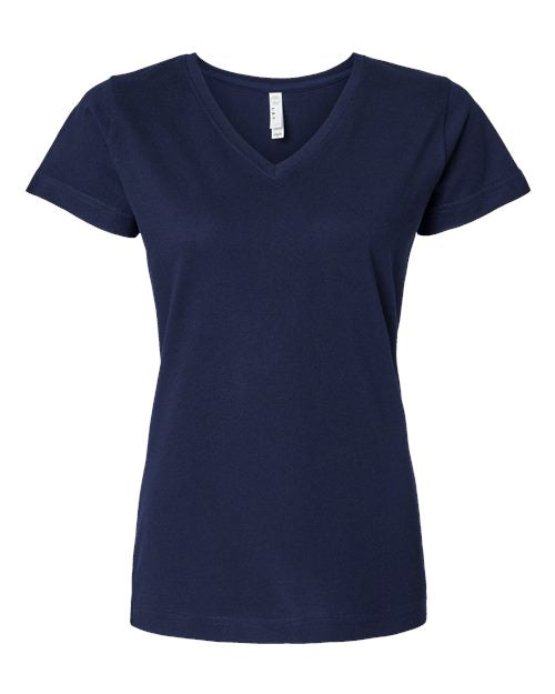 LAT Women's Fine Jersey V-Neck Tee 3507