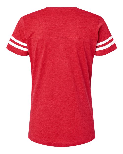 LAT Women's Football V-Neck Fine Jersey Tee 3537