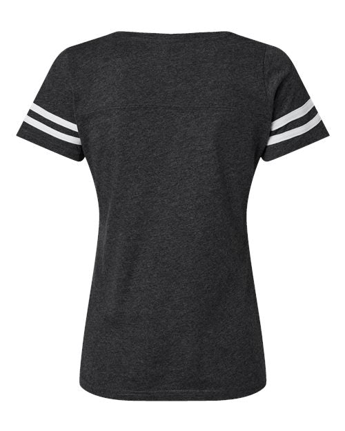 LAT Women's Football V-Neck Fine Jersey Tee 3537