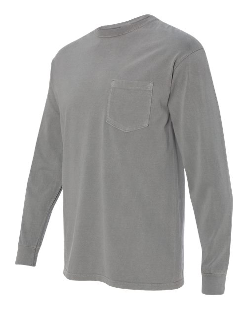 Comfort Colors Unisex Garment-Dyed Heavyweight Long Sleeve Pocket T-Shirt 4410