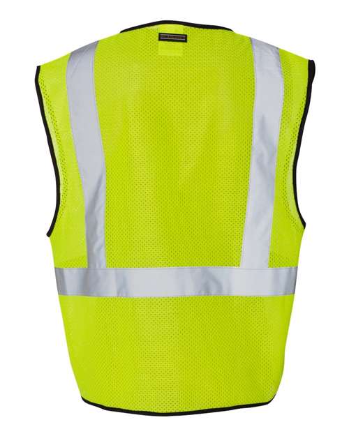 Kishigo Unisex Single Pocket Zipper Mesh Class 2 Vest 1519-1520