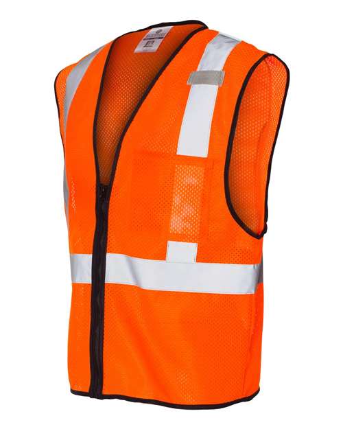 Kishigo Unisex Single Pocket Zipper Mesh Class 2 Vest 1519-1520