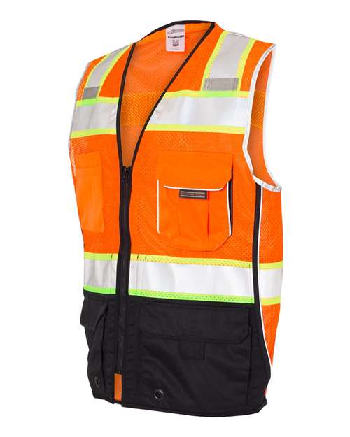 Kishigo Unisex Premium Black Series® Black Bottom Class 2 Vest 1515-1516