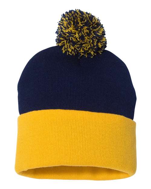 Sportsman 12" Pom-Pom Cuffed Beanie SP15