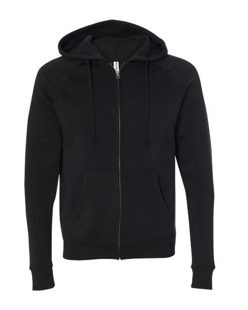 Independent Trading Co. Unisex Special Blend Raglan Full-Zip Hooded Sweatshirt PRM33SBZ