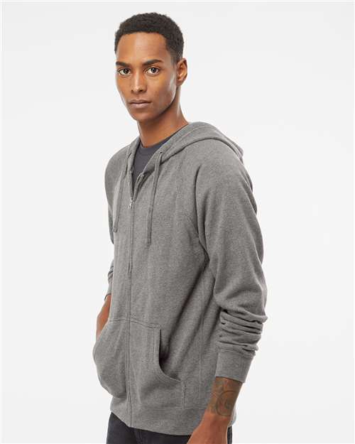 Independent Trading Co. Unisex Special Blend Raglan Full-Zip Hooded Sweatshirt PRM33SBZ