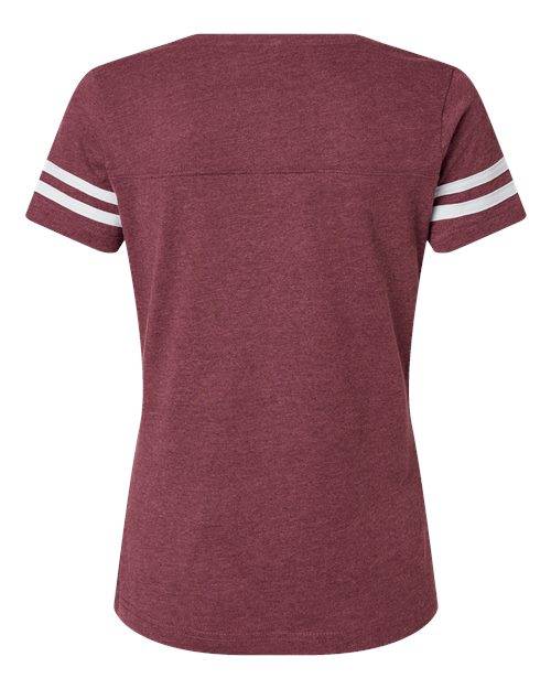 LAT Women's Football V-Neck Fine Jersey Tee 3537