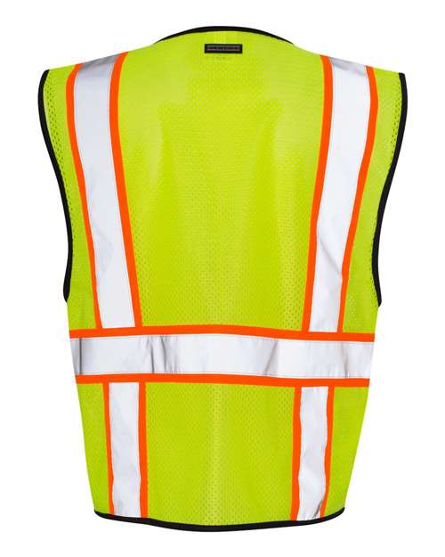 Kishigo Unisex Economy Contrasting Vest with Zippered Front 1527-1528