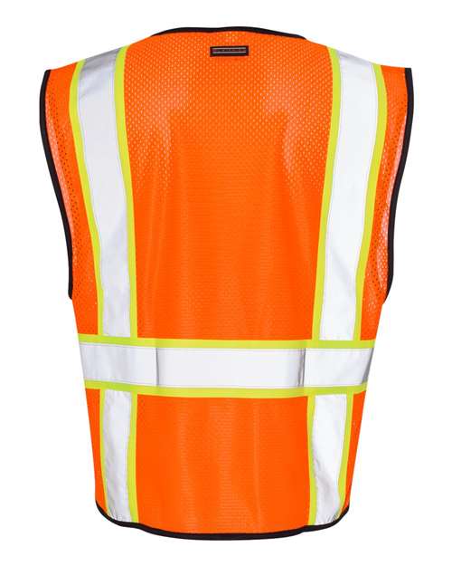 Kishigo Unisex Economy Contrasting Vest with Zippered Front 1527-1528