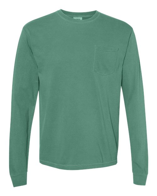 Comfort Colors Unisex Garment-Dyed Heavyweight Long Sleeve Pocket T-Shirt 4410