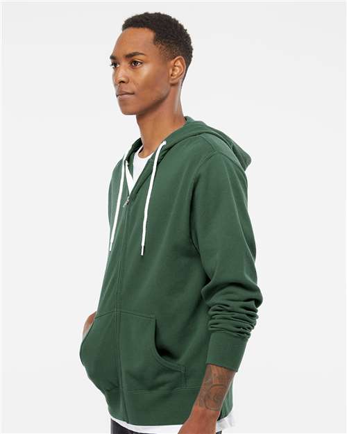 Independent Trading Co. Unisex Lightweight Full-Zip Hooded Sweatshirt AFX90UNZ