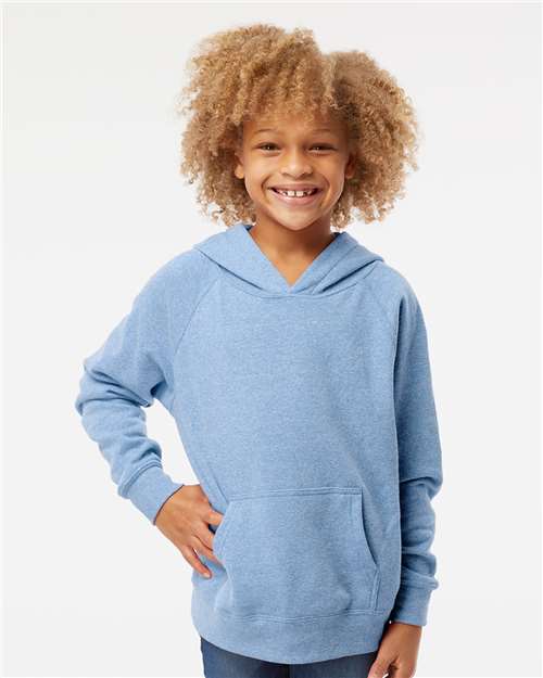 Independent Trading Co. Youth Lightweight Special Blend Raglan Hooded Sweatshirt PRM15YSB